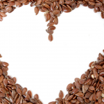 flax seed shaped like a heart